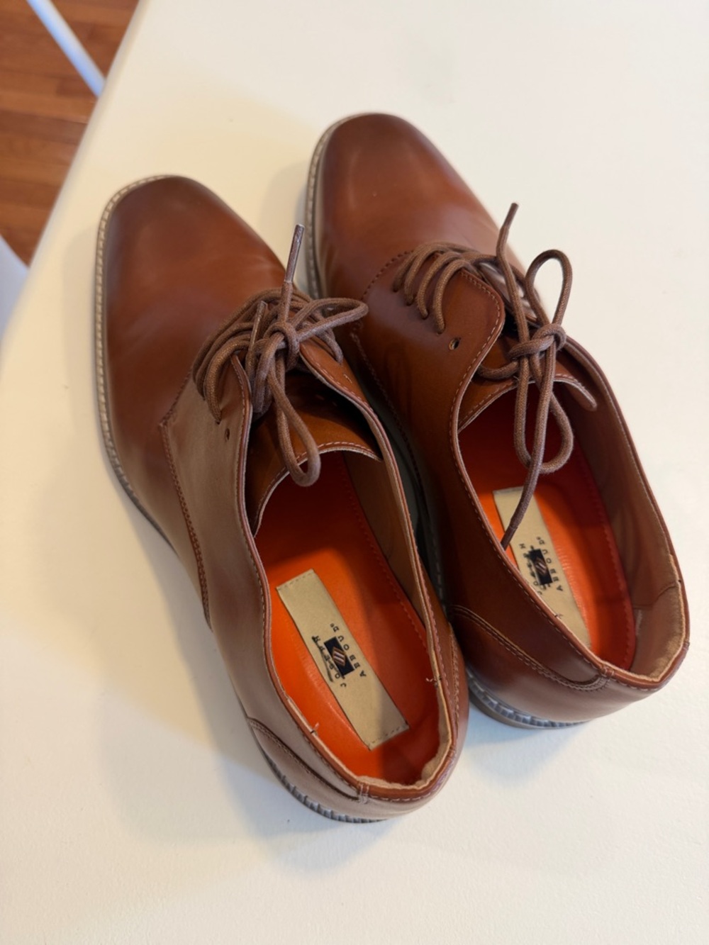 Joseph Abboud Claudio Men's Brown Leather Lace-Up Dress Shoes Sz 13.  NWOB. Tub6